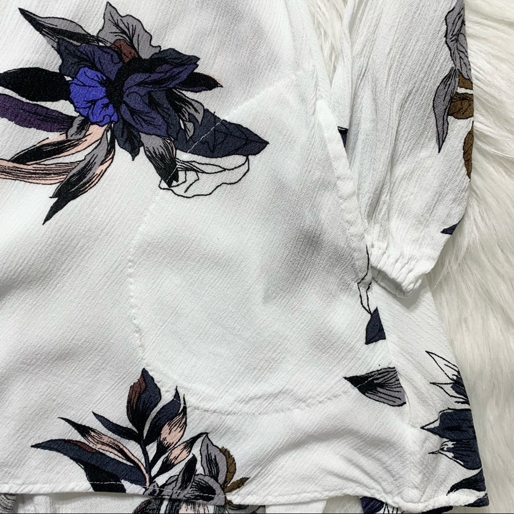 SOLD-Free People Floral Choker Neck Swing Pocket Tunic - Picture 11 of 14